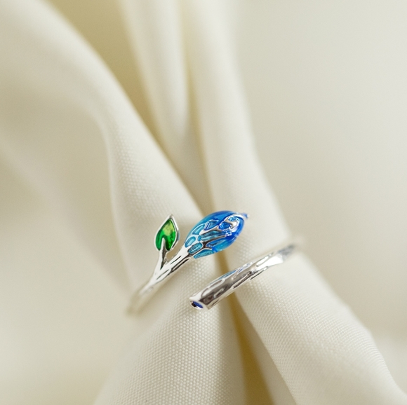 Bohemian Floral Ring (S925) - Picture 6 of 7